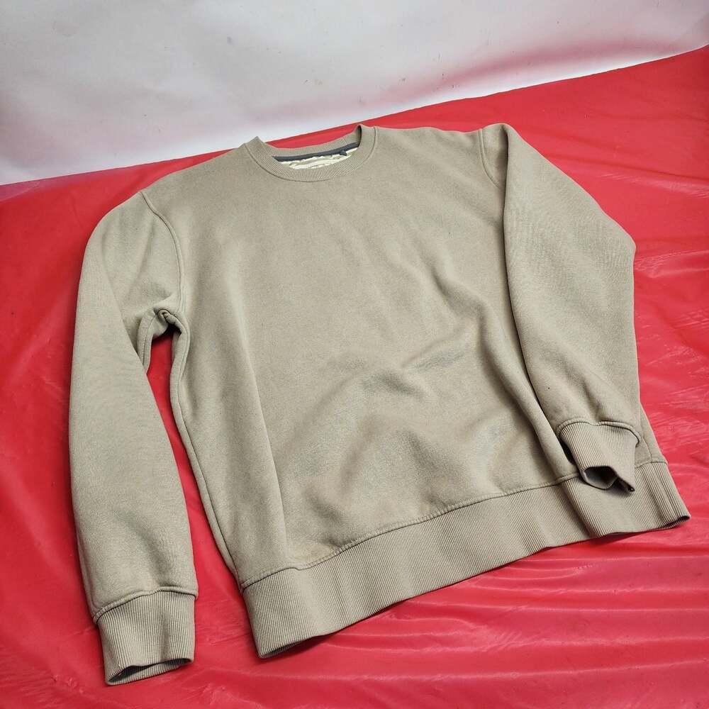 Denim & Flower Ricky Singh Tan Crew Neck Pullover Sweatshirt Medium